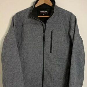 Kirkland Signature Black Softshell Full Zip Up Jacket Size Medium
